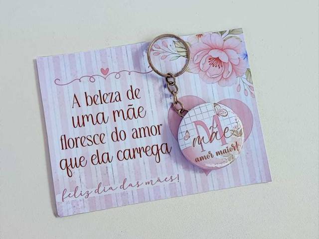 Dia das Mães 2025 de BUTTON CHAVEIRO UMA FACE