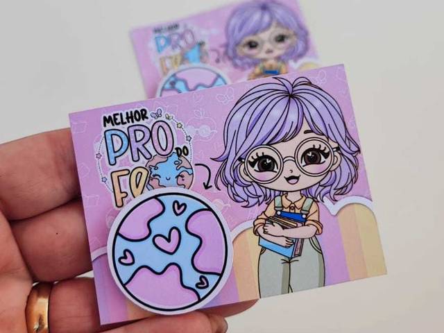 Dia dos Professor 2025 de CARD COM MOEDA DE CHOCOLATE