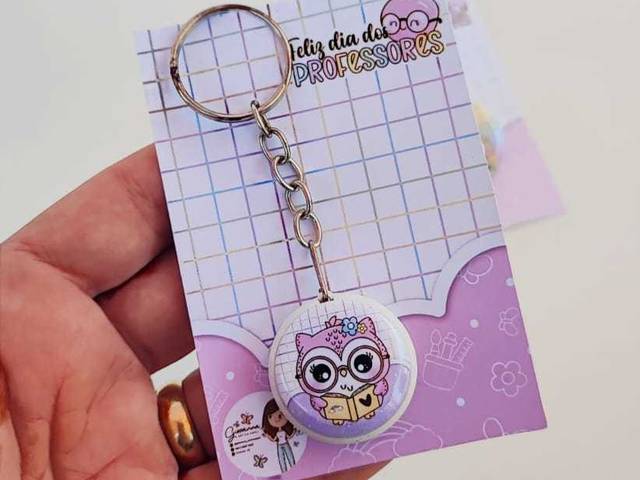 Dia dos Professor 2025 de BUTTON CHAVEIRO DUAS FACE