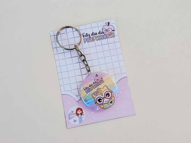 Dia dos Professor 2025 de BUTTON CHAVEIRO UMA FACE