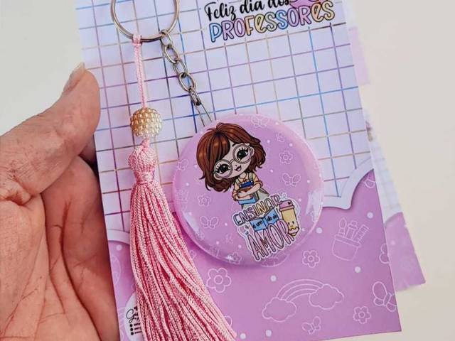 Dia dos Professor 2025 de BUTTON CHAVEIRO ESPELHO