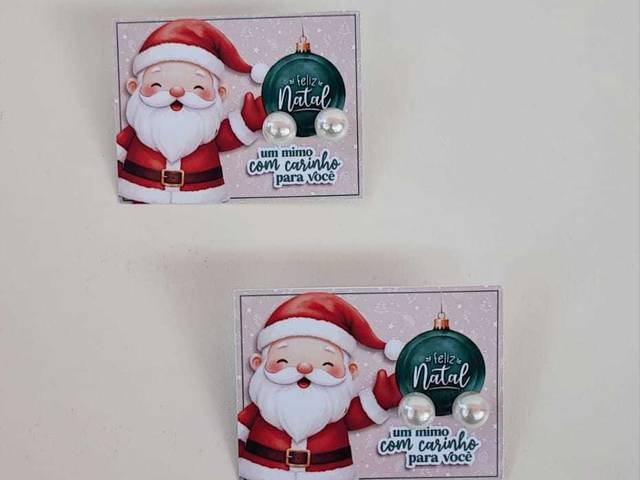 Natal 2025 de CARD COM BRINCO PERÓLA