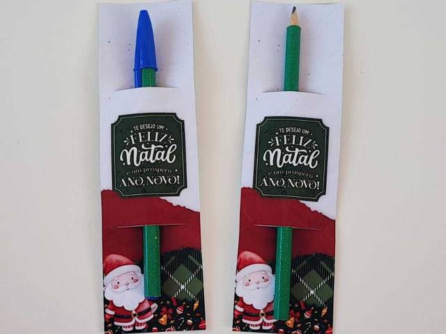 Natal 2025 de Card com Lápis ou Caneta