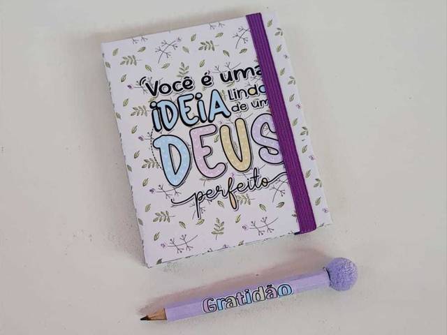 Natal 2025 de Bloco blocado Minizinho com mini lápis