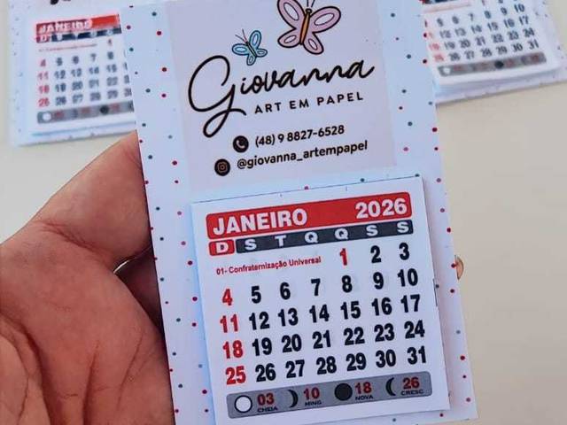 Calendários 2026 de Mini calendário de geladeira