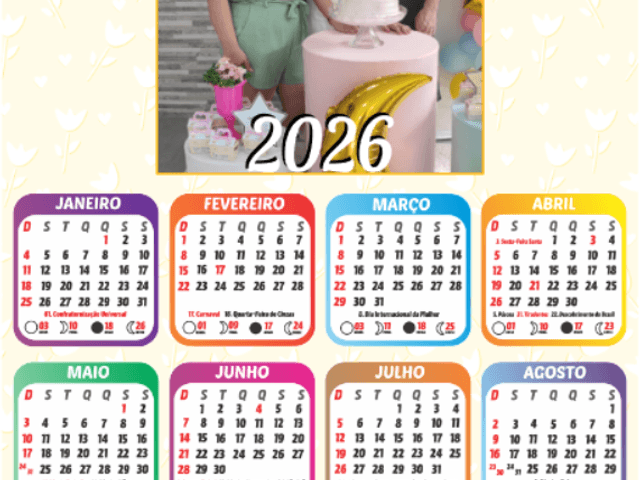 Calendários 2026 de CALENDÁRIO DE GELADEIRA