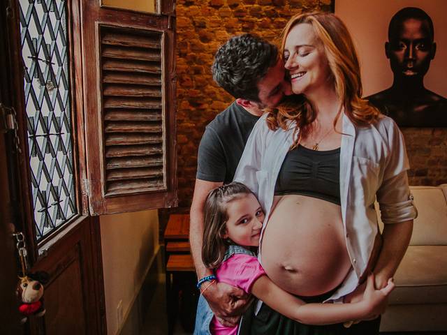 Grávidas e Parto de Ensaio Gestante na Tijuca Rio de Janeiro | Ensaio Fotográfico no RJ Cotidino-Poesia | Lia, Filippe, Sarah, Pilar e Felício (o gato)