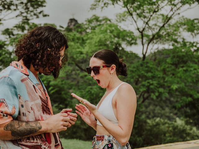 Casais de Fotografia de Pedido de Casamento no Mirante Dona Marta - Rio de Janeiro - RJ | Daniel e Molly