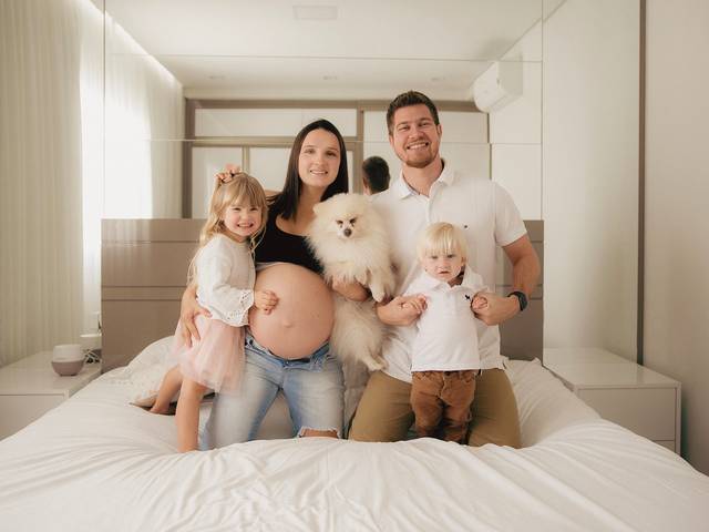 Ensaio Gestante de A espera de Clara