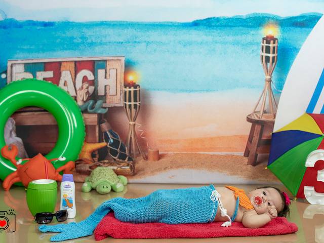 Ensaio de Bebês e Crianças de Ensaio de Verão - Selena - 3 meses