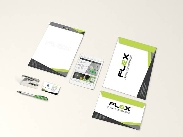 Design de Papelaria e catálogo Flex