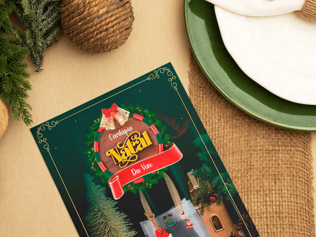 Design de Cardápio Natal Vivi Produto da Fazenda