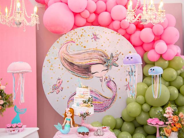 Aniversário  Infantil  de Sereia - Maria Antonia & seus 4 anos