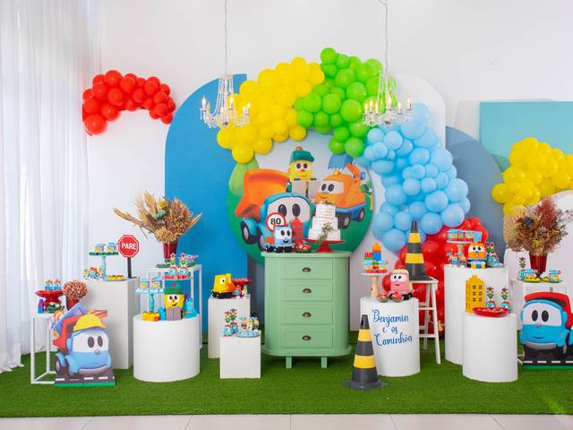 Aniversário  Infantil  de Léo caminhoneiro - Benjamin & seus 3 anos