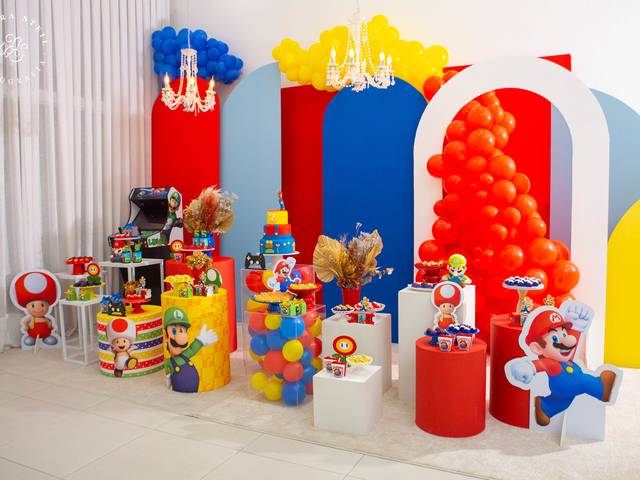 Aniversário  Infantil  de  Mario Bross - Henrique & seus 5 anos