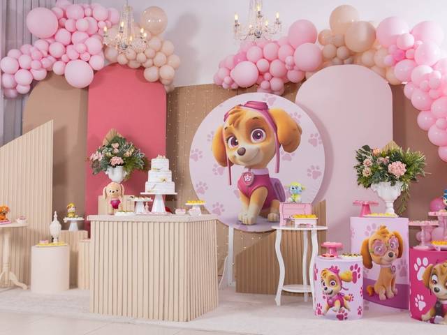 Aniversário  Infantil  de SKY Patrulha Canina - Aurora & seus três anos 