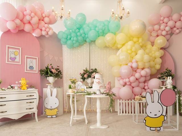 Aniversário  Infantil  de Miffy candy Color 