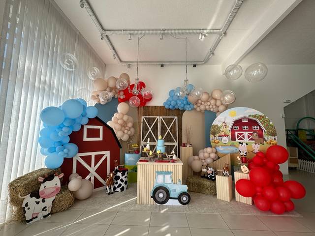 Aniversário  Infantil  de Fazendinha - aluguel espaço + Decor 
