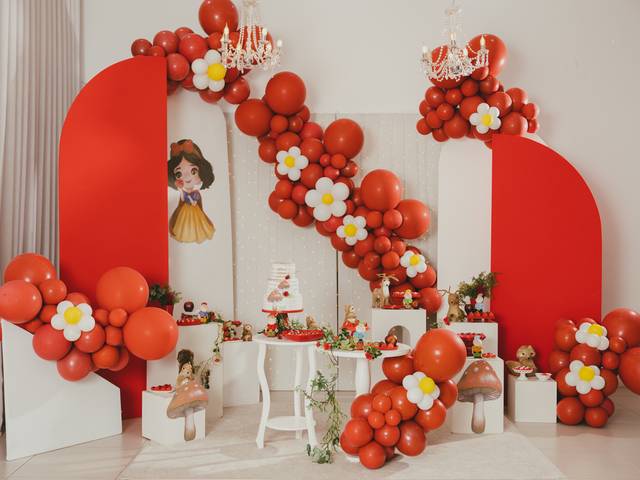 Aniversário  Infantil  de Marina 1 ano - Branca de neve