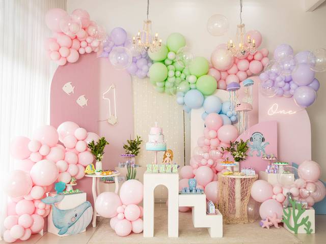 Aniversário  Infantil  de Luisa - Fundo do mar candy