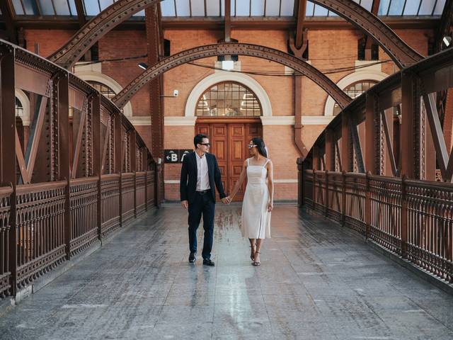 Pré Wedding de Pré Wedding na Estação da Luz | Flávia e Elton