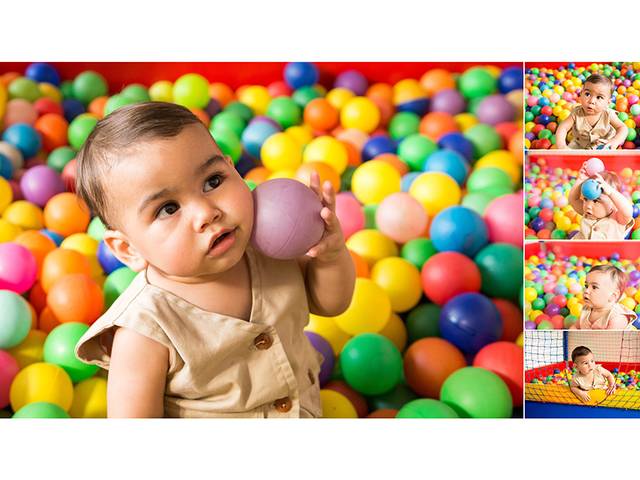 Infantil e Família de Enzo - Aniversário Infantil de Um Ano