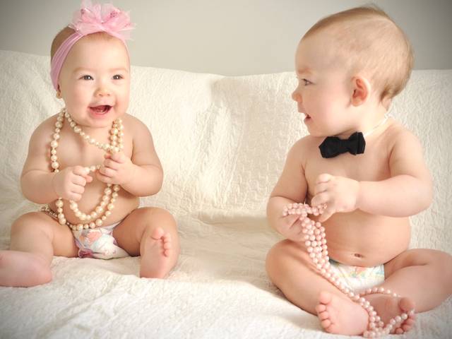 Bebês de Ensaio fotográfico de bebês | 6 meses | Miguel e Sara