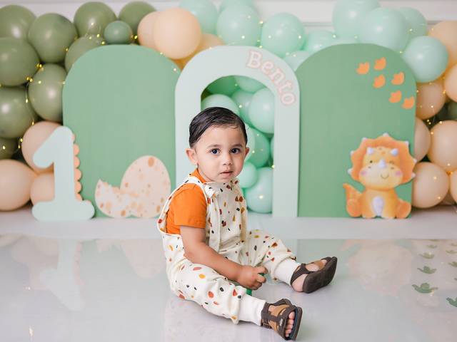 Smash The Cake de Bento - Ensaio 1 ano Baby Dino