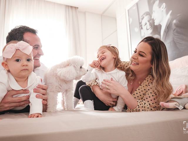 Infantil de Família Zacchi em casa