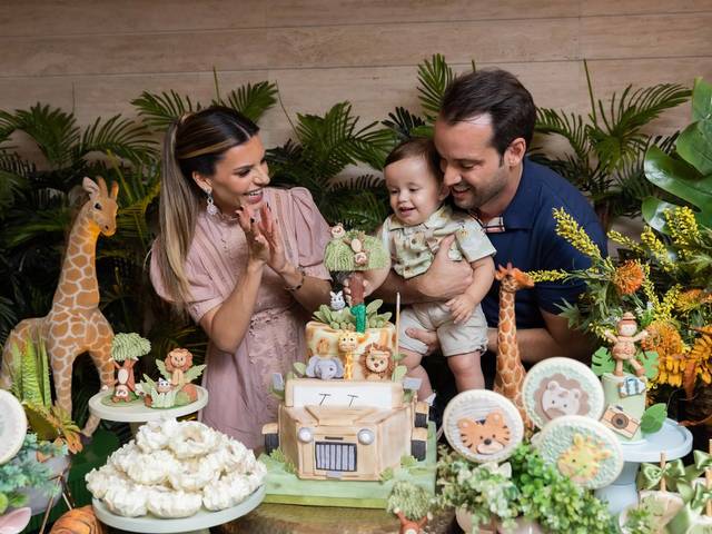 Aniversário infantil de Aniversário Safari Luxo do Enrico 1 ano