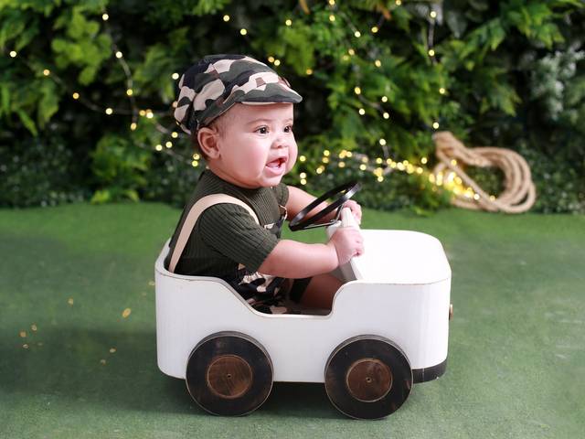 Acompanhamento de bebês de Acompanhamento trimestral de bebê. Fotos do Gabriel com 6 meses.