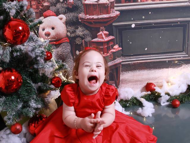 Acompanhamento de bebês de Mini ensaio de Natal 2023