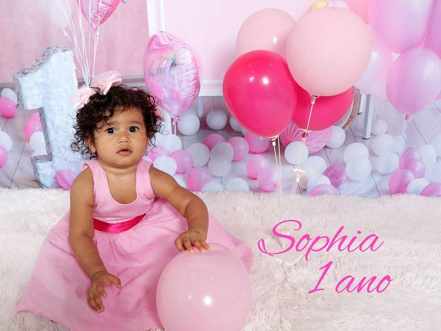 ENSAIO FOTOGRÁFICO  de SOPHIA 1 ANO