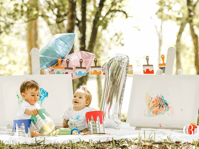 Infantil de Smash the Paint Leonardo e Elisa