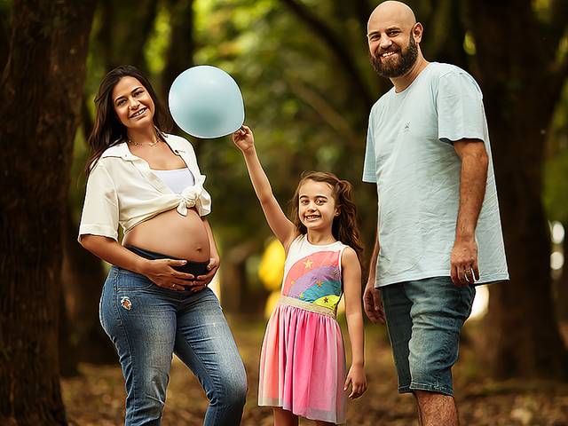 Gestantes de Thaiane, Thiago e Luna à espera do Raphael