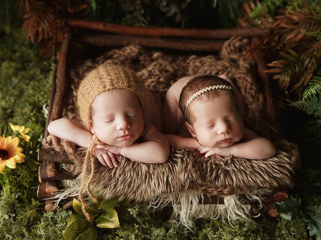 Newborn de Ensaio Newborn Gêmeos Arthur e Alice - 17 dias