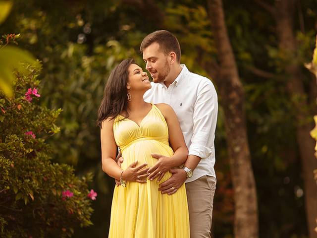 Gestantes de Ensaio Aline e Evandro - 34 semanas