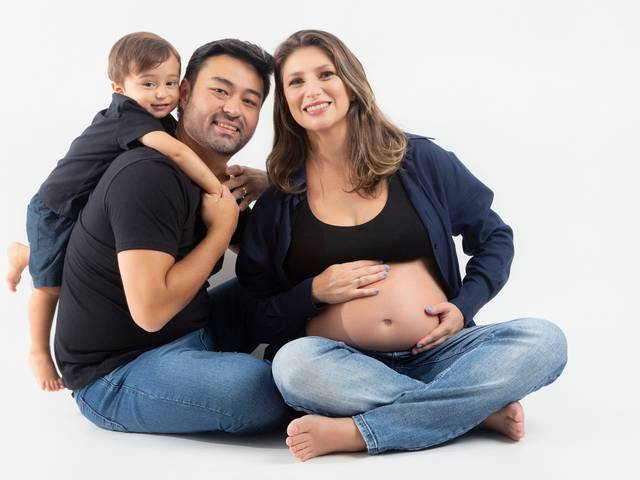 Gestante de Ensaio Gestante e Familia