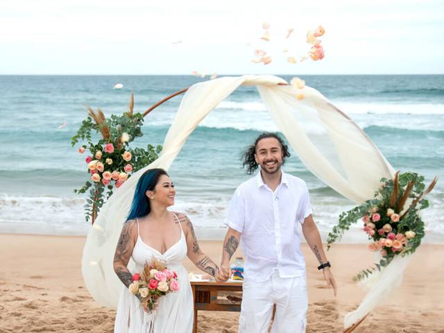 Elopement Wedding de Casamento na Praia Kelly e Rodrigo