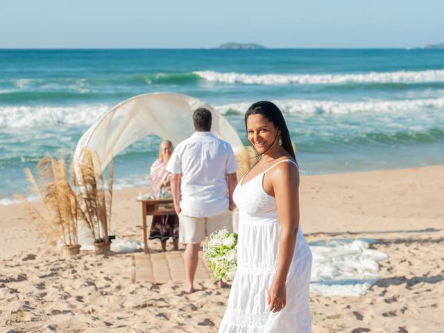 Elopement Wedding de Casamento na praia Danielle e Welbert