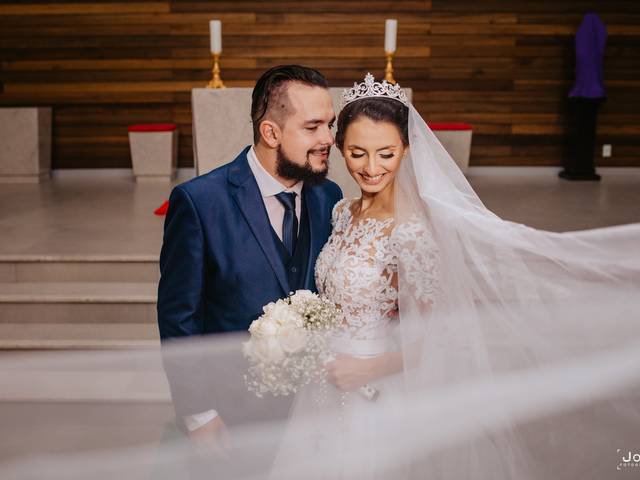 Dia do casamento de Franciele e Cleiton