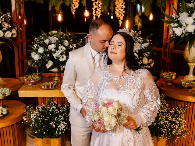 Dia do casamento de Elisangela e Andrew