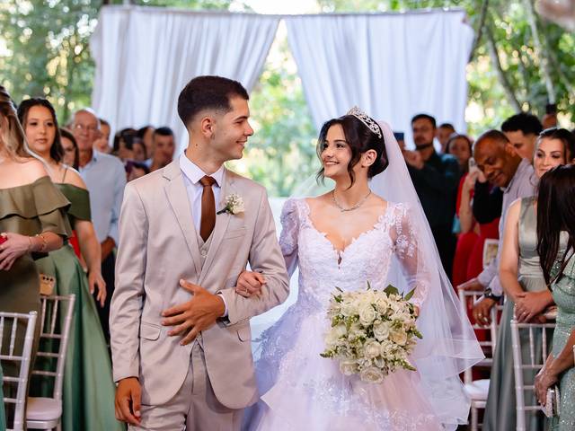 Dia do casamento de Graziele e Gabriel