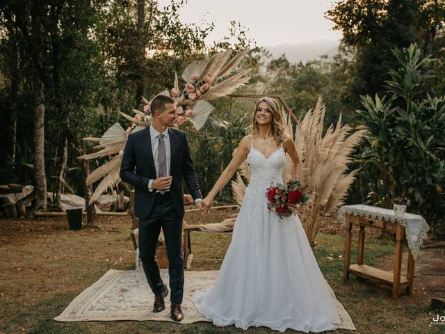 Dia do casamento de Josiane e Theylor