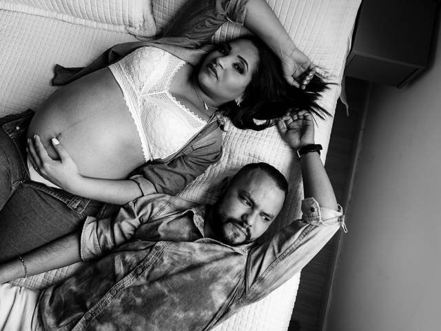 Ensaio de Ensaio gestante em casa | Larissa e Diego