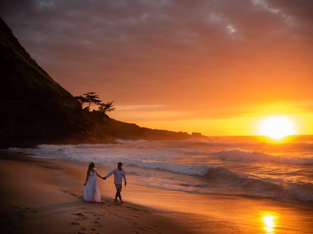 Casamentos de Pré-wedding no RJ ao nascer do sol - Eleonora e João