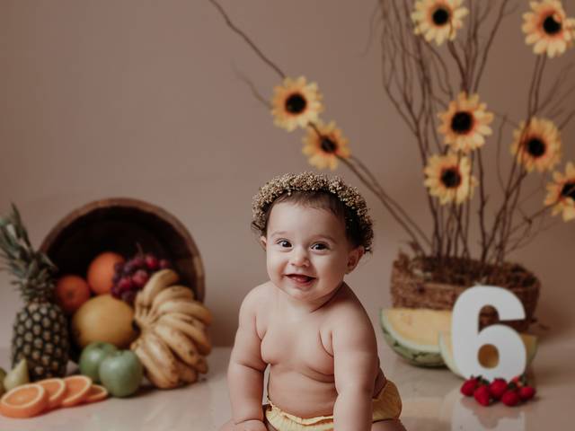 Ensaio bebê de Introdução Alimentar, Emily!