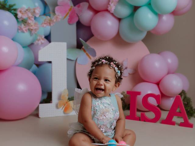 Smash the Cake de 1 aninho de Isa