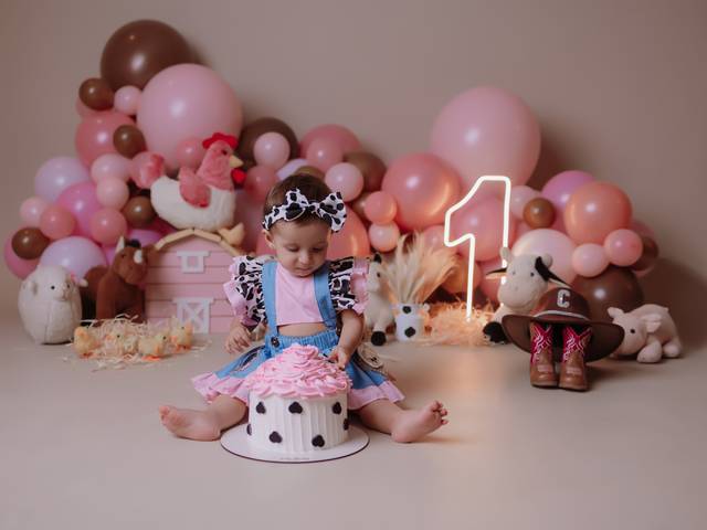 Smash the Cake de 1 aninho de Cecilia