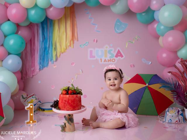 Smash the Cake de 1 aninho da Luísa